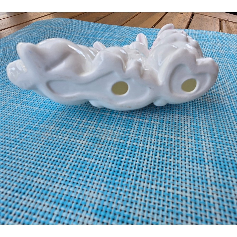 Vintage Ceramic Bunny Figurine Trio White Rabbits Decor Cute Rabbits - Picture 9 of 14